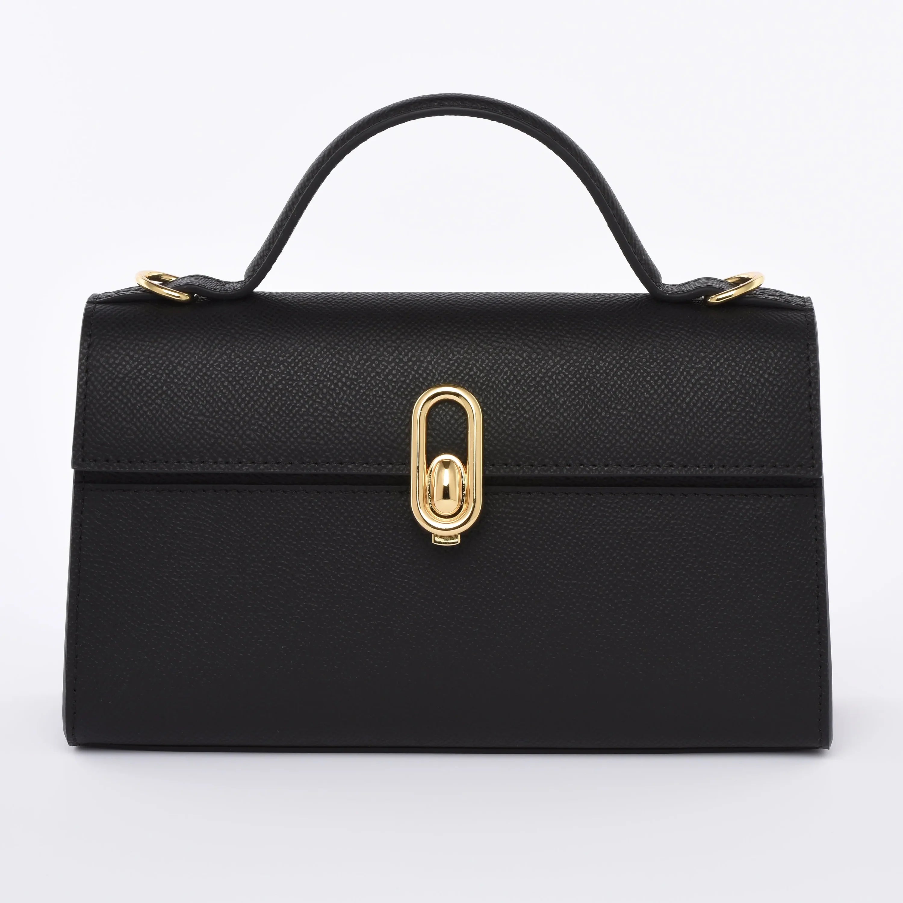 DRESSUPYOURPURSE | The Madison en cuir grainé Epsom BLACK SILVER