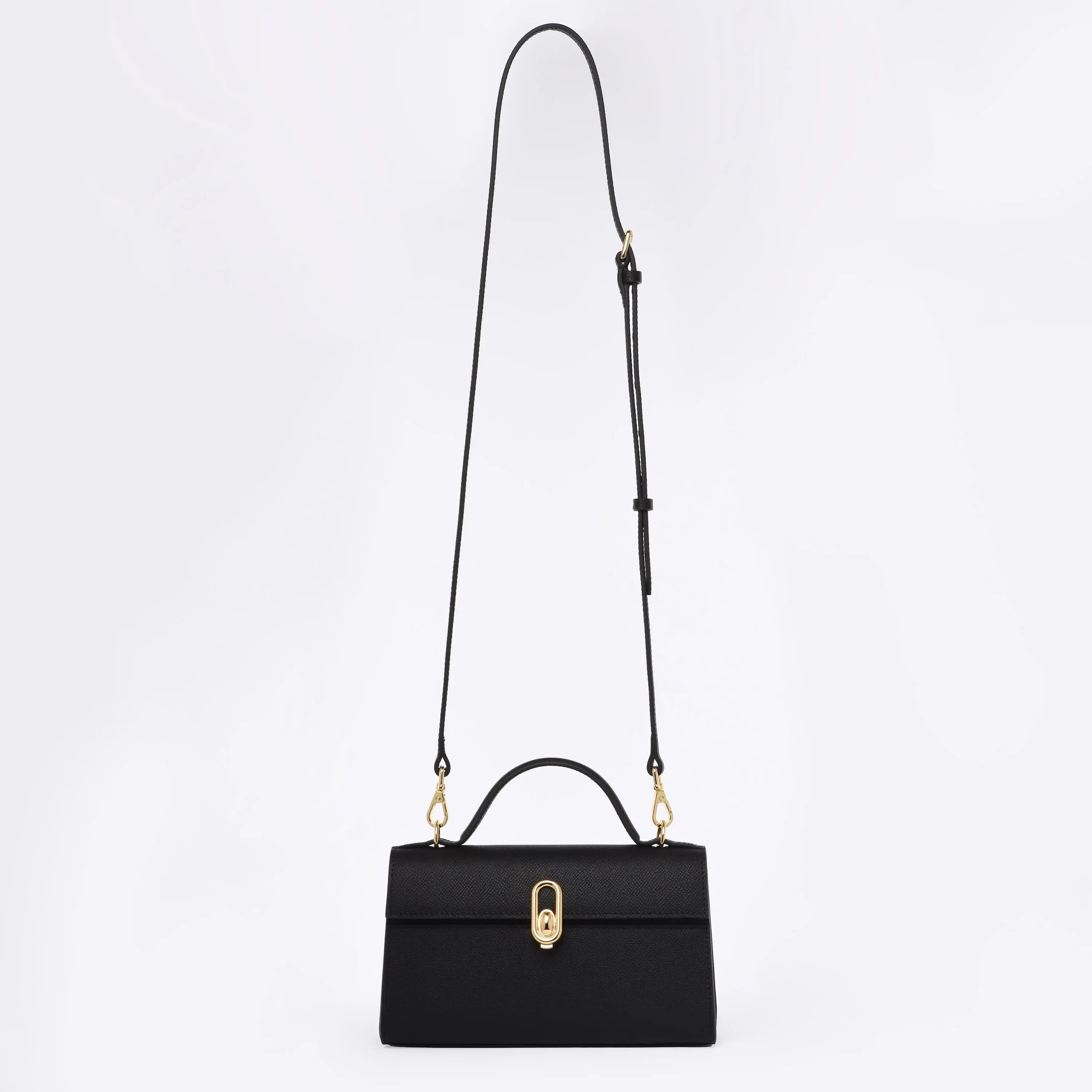 DRESSUPYOURPURSE | The Madison en cuir grainé Epsom BLACK SILVER