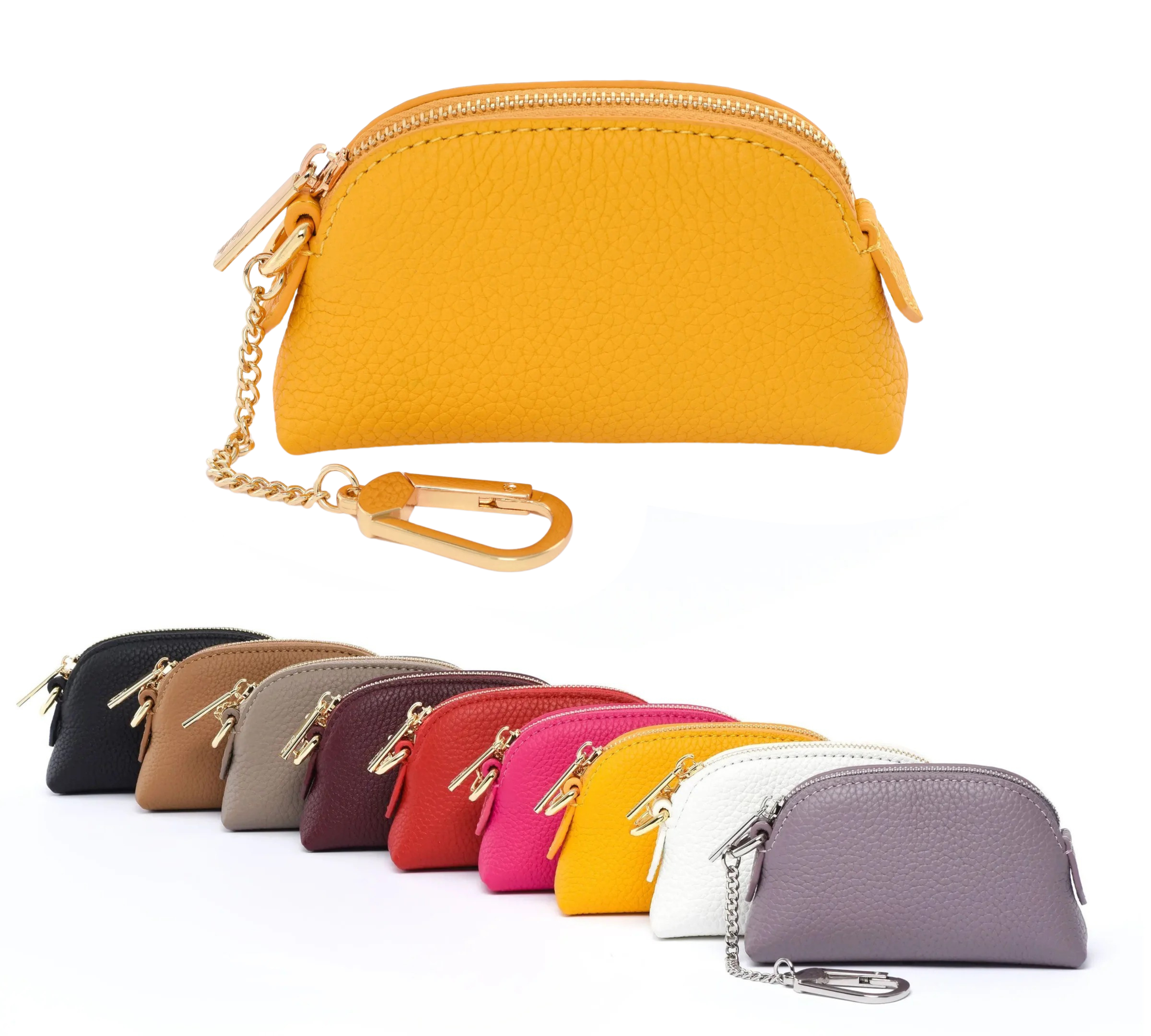 DRESSUPYOURPURSE | The Lippy Case - Togo Leather Mini Cosmetic Pouch