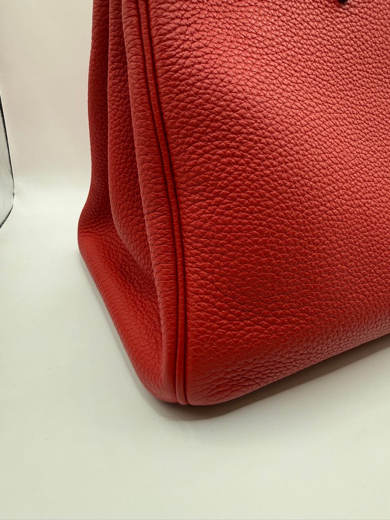 HERMES Birkin 30 cuir togo rouge vermillon