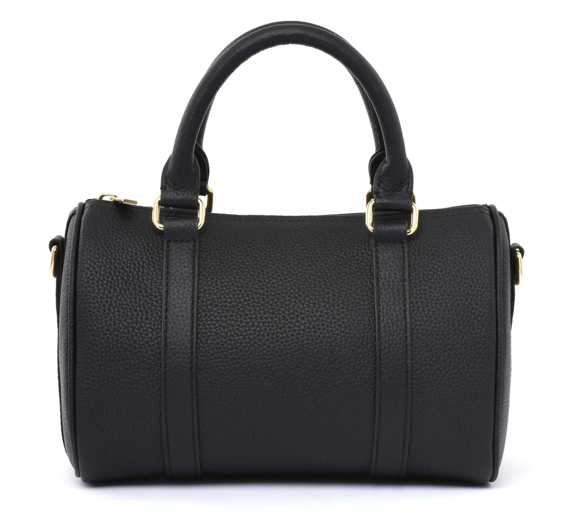 DRESSUPYOURPURSE | MINI BOSTON BAG - Togo Leather - BLACK