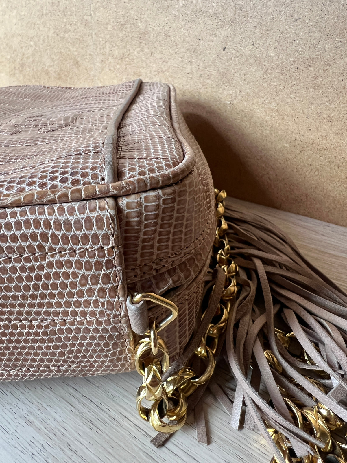 Chanel - Sac caméra vintage en lézard