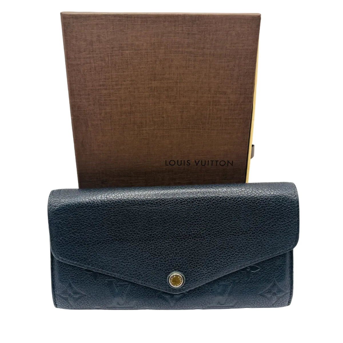 Louis Vuitton - Portefeuille Sarah en cuir empreinte Marine