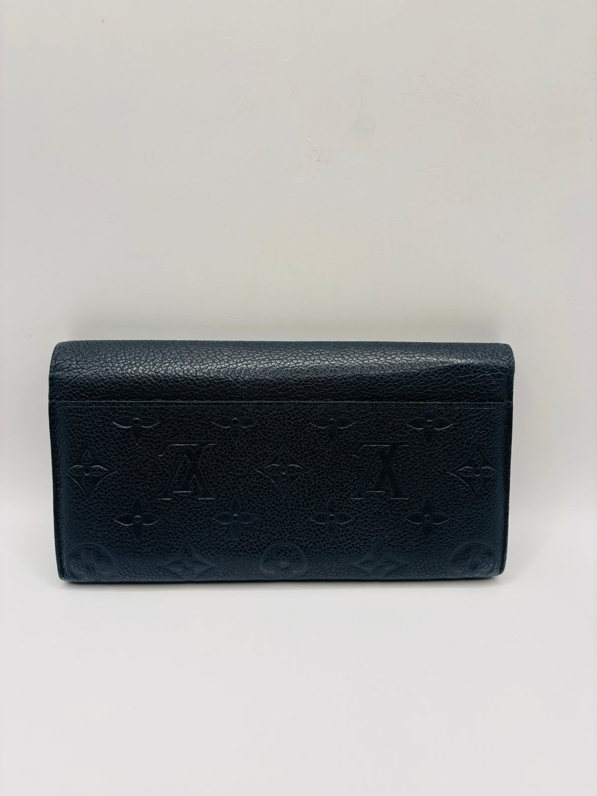 Louis Vuitton - Portefeuille Sarah en cuir empreinte Marine
