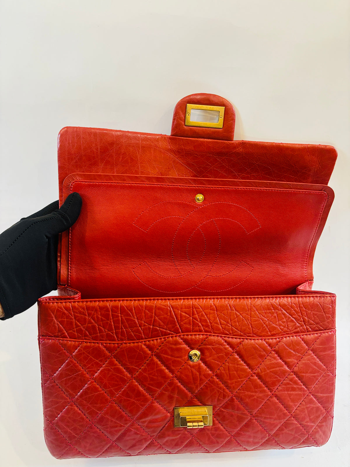 Chanel - 2.55 Reissue Jumbo Rouge agneau