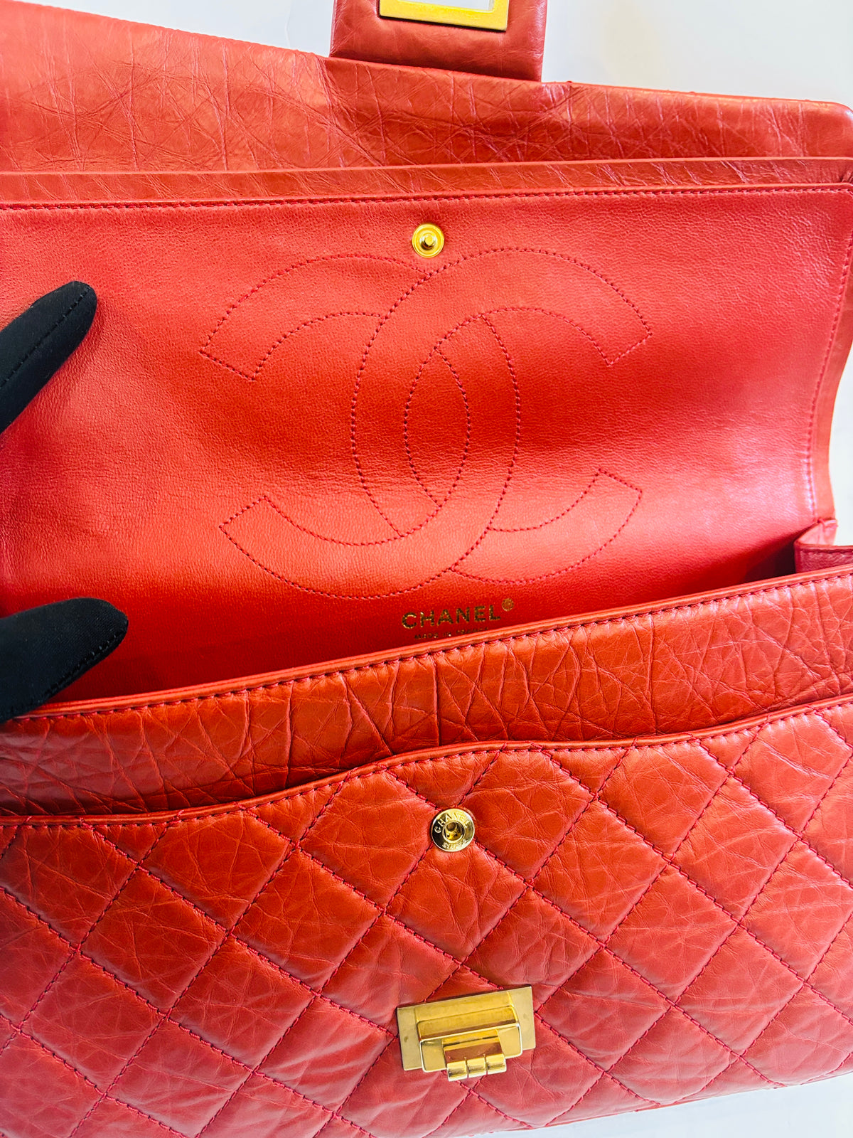 Chanel - 2.55 Reissue Jumbo Rouge agneau