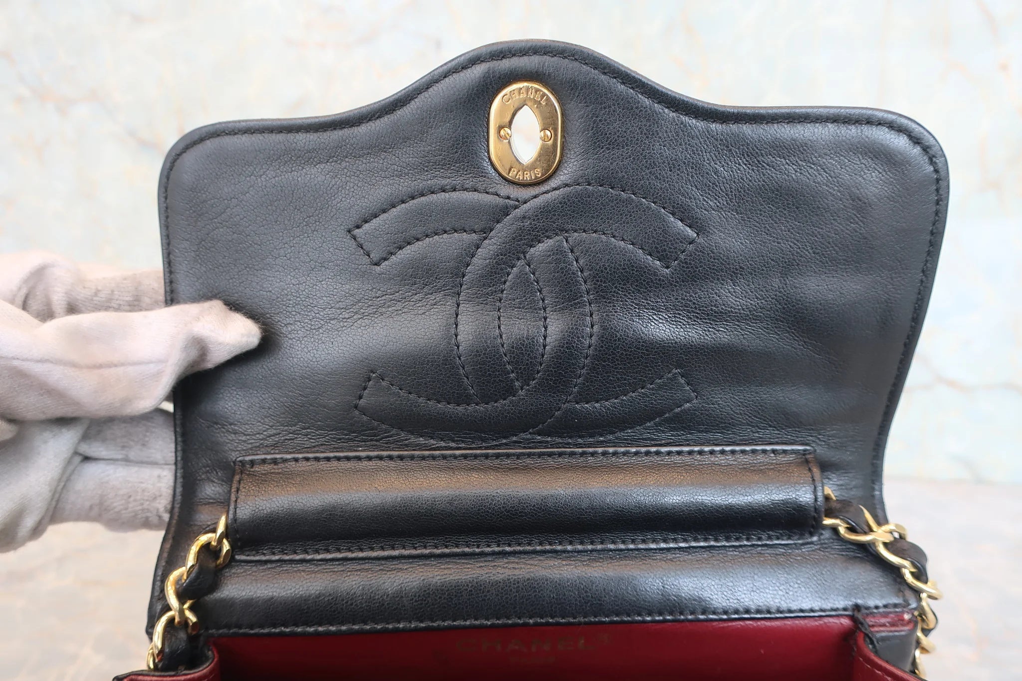 Chanel Mini flap 2 tones CC edition limitée Paris + Entrupy