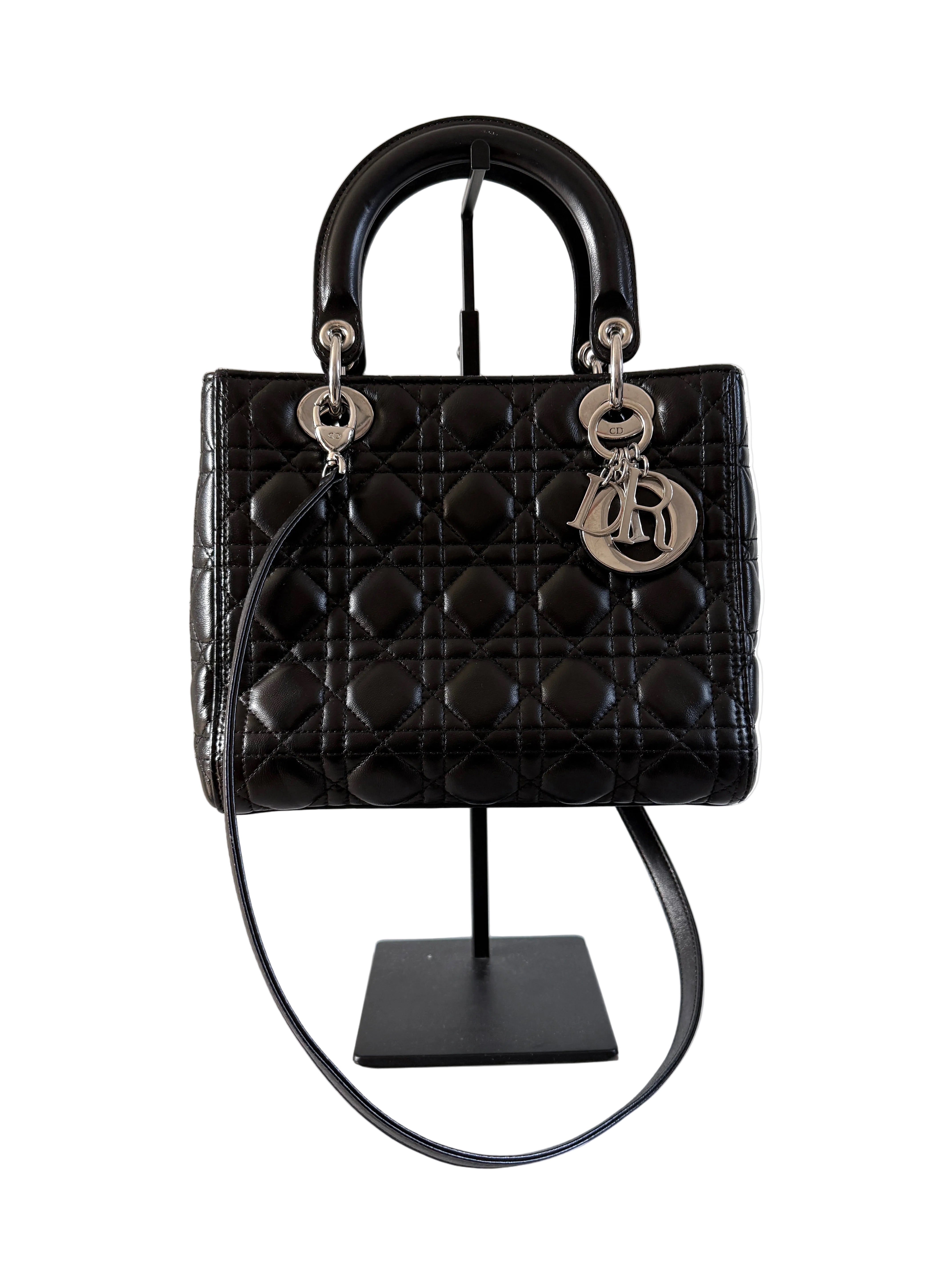 DIOR - Lady dior Noir et silver