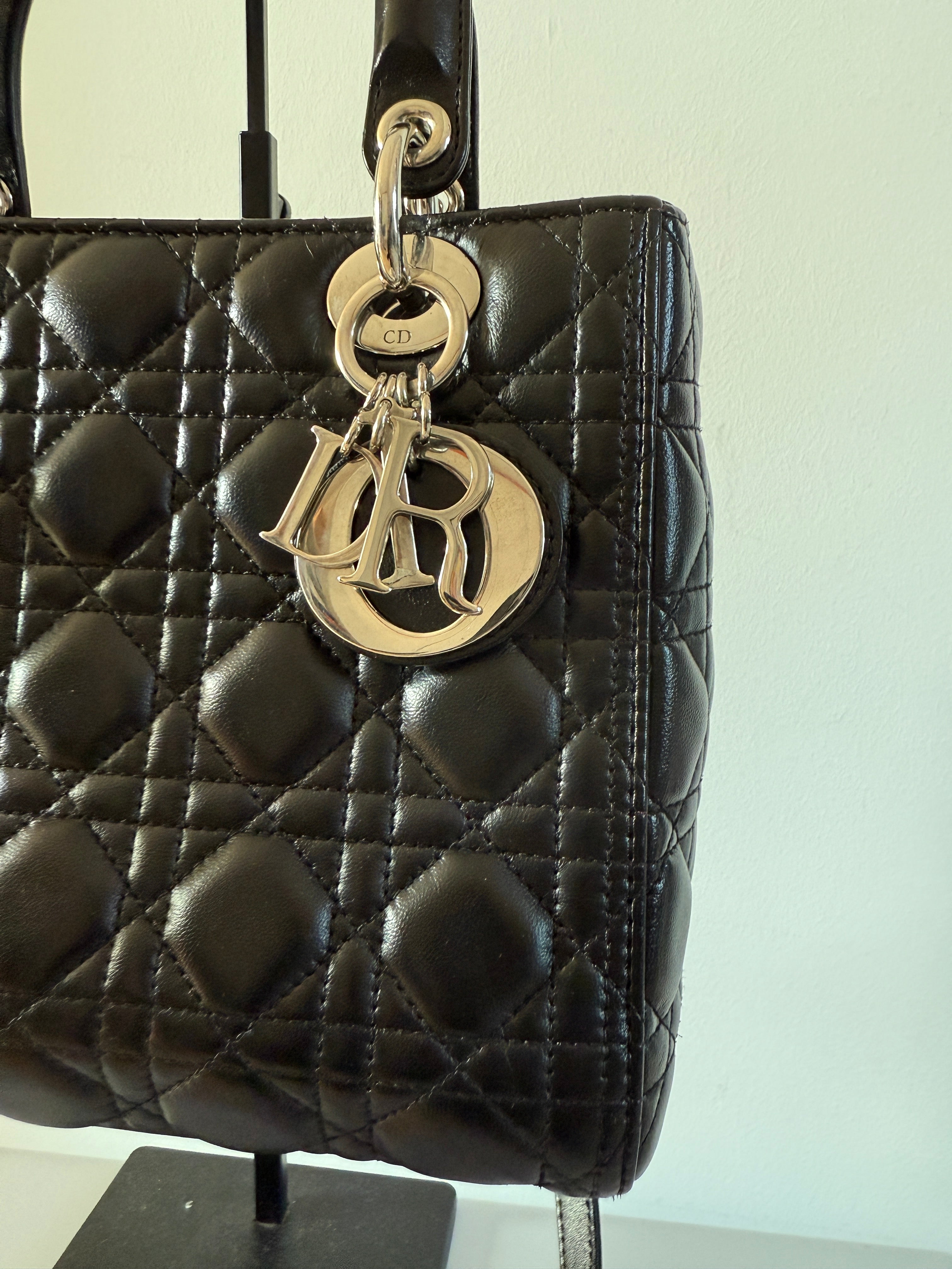 DIOR - Lady dior Noir et silver