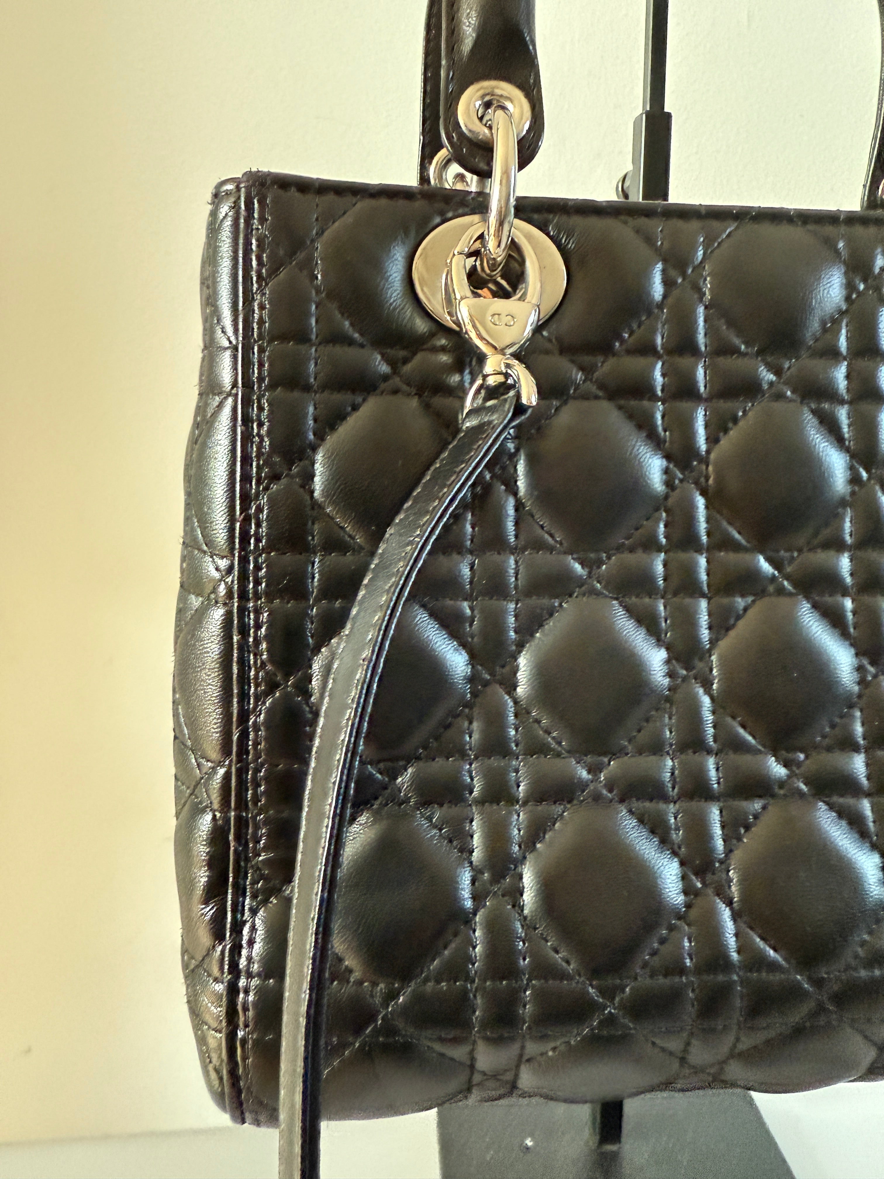 DIOR - Lady dior Noir et silver