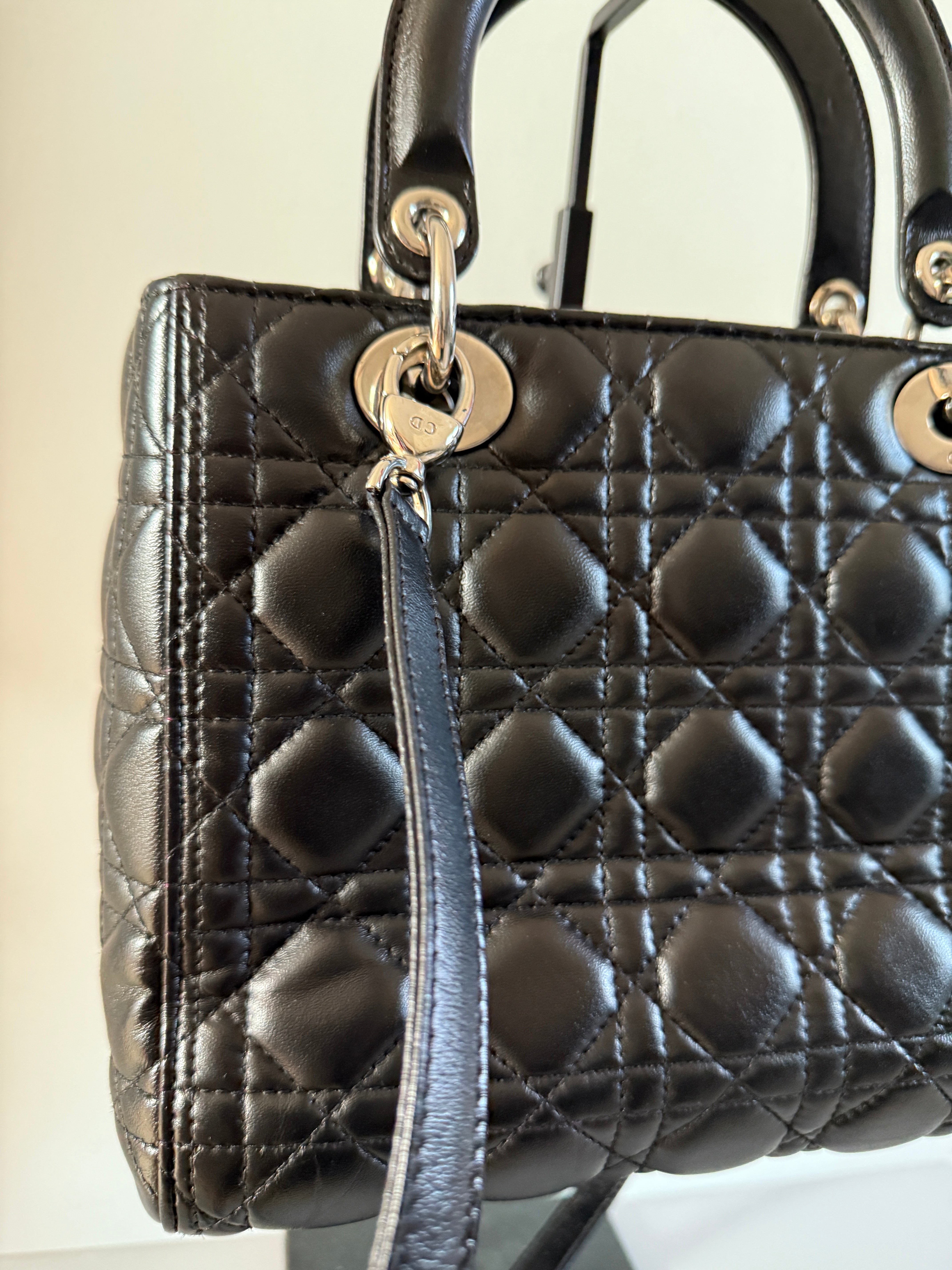 DIOR - Lady dior Noir et silver