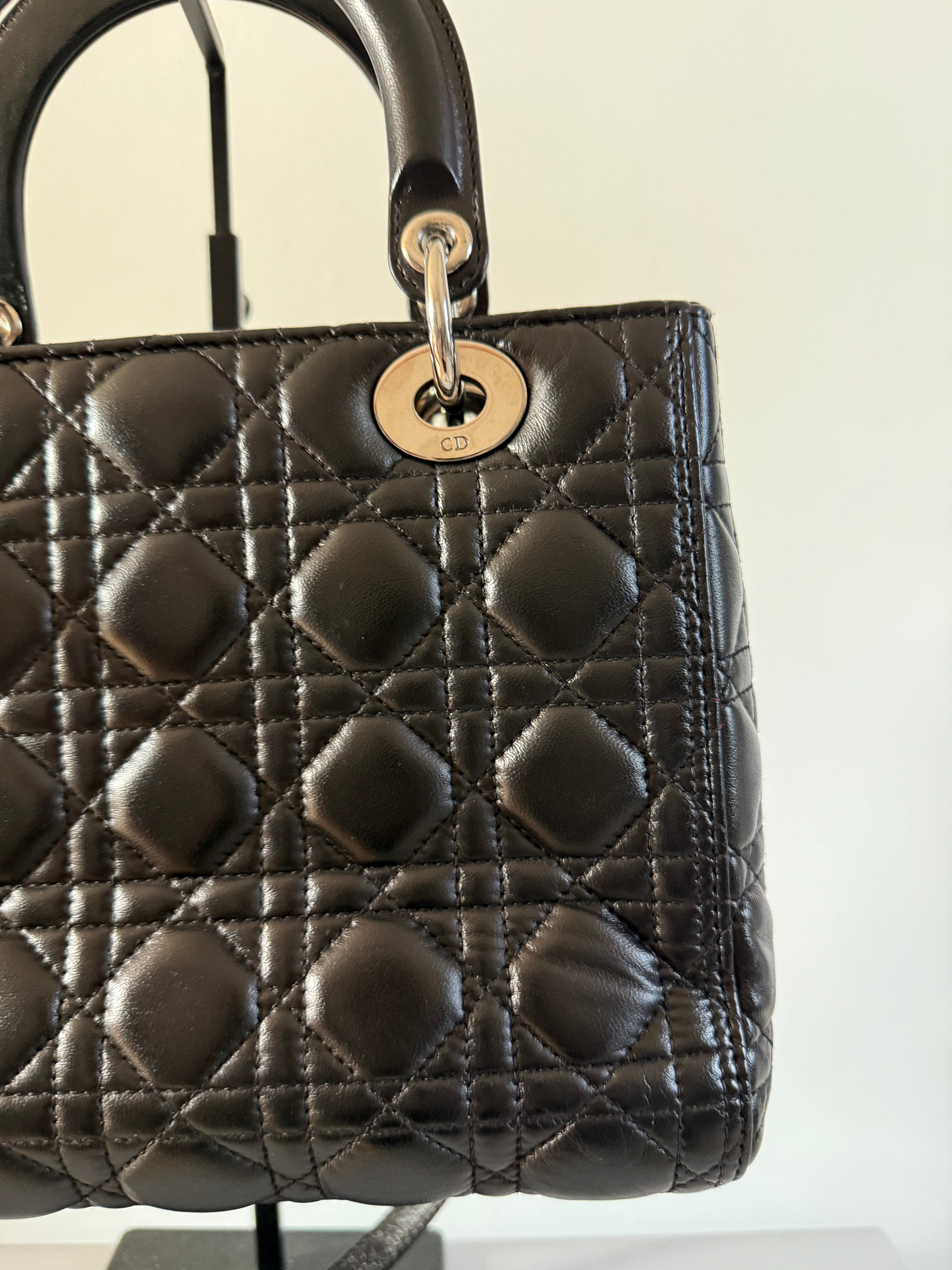 DIOR - Lady dior Noir et silver