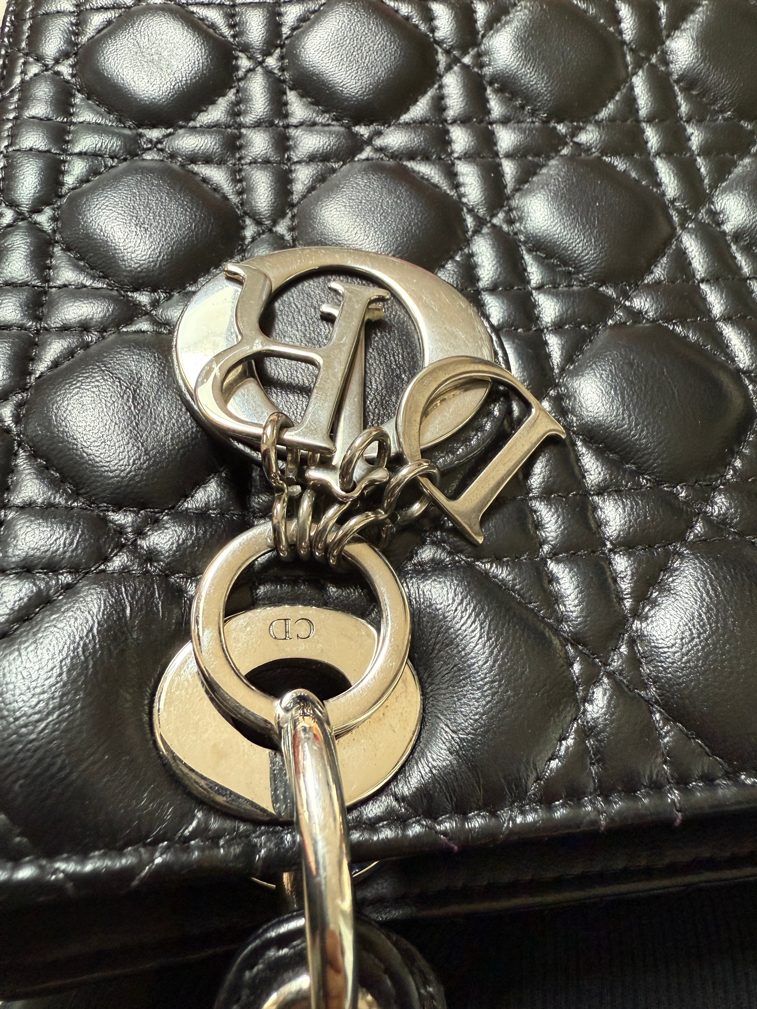 DIOR - Lady dior Noir et silver