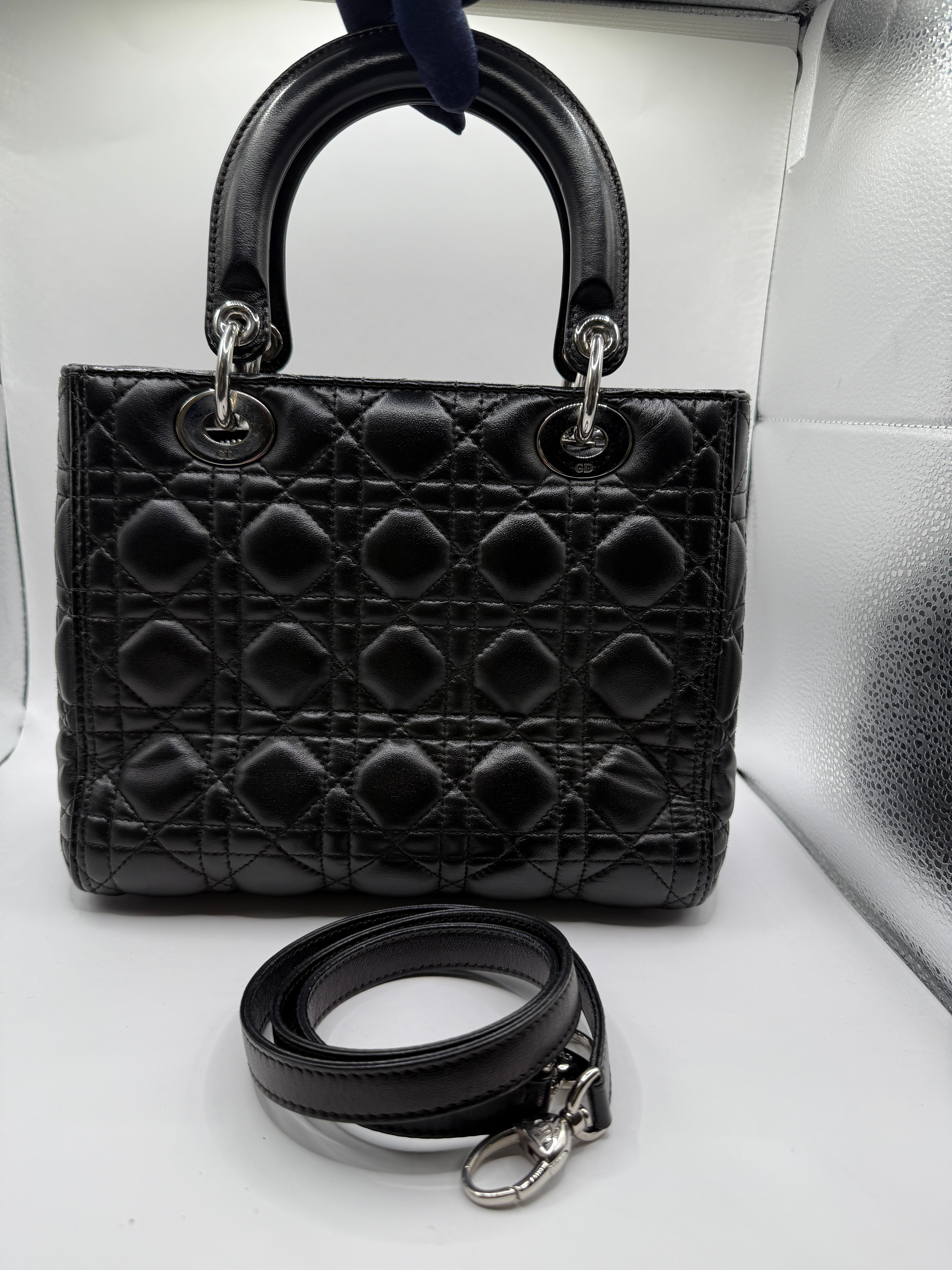 DIOR - Lady dior Noir et silver