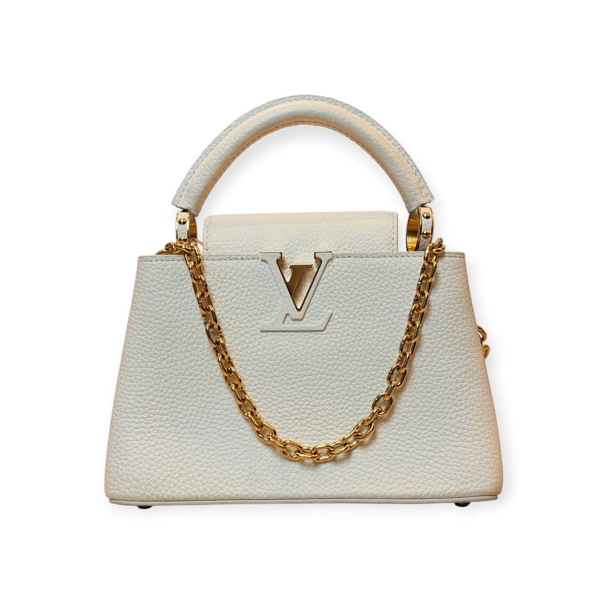 Louis Vuitton - Capucines Small - couleur perle