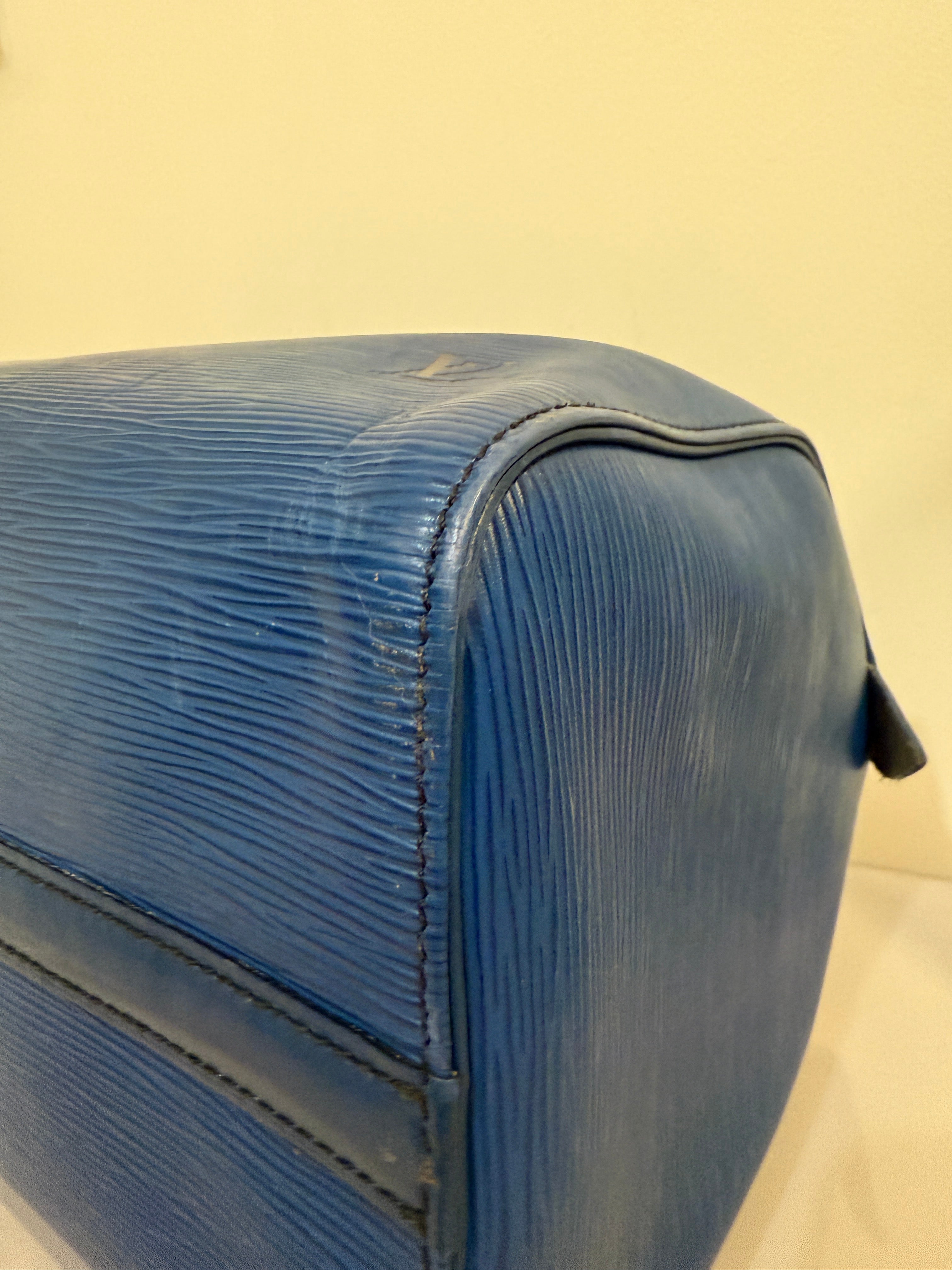 LOUIS VUITTON | Sac Speedy 30 bleu Épi / Blue Epi Speedy 30 bag