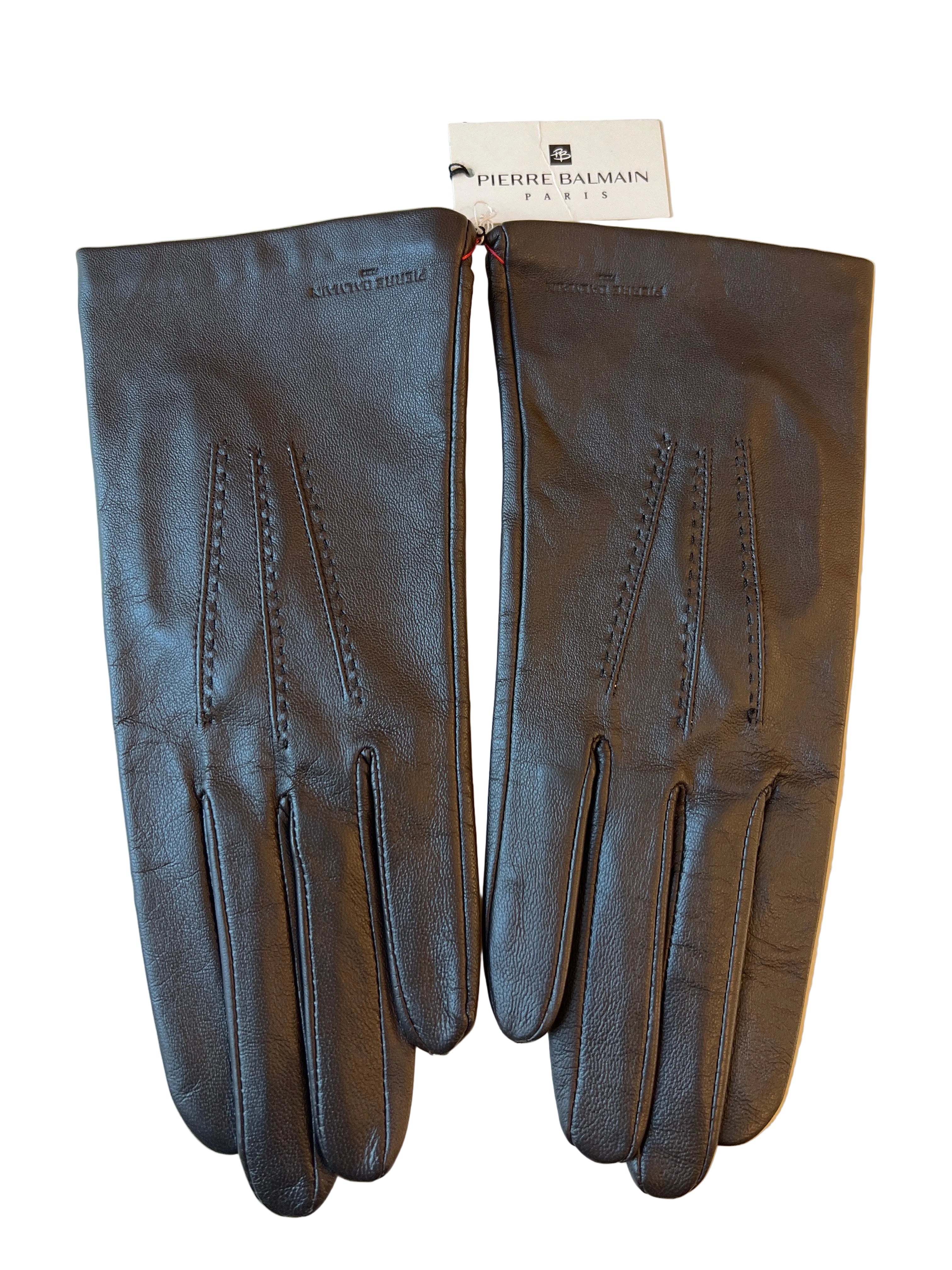 BALMAIN - Paire de gants en cuir