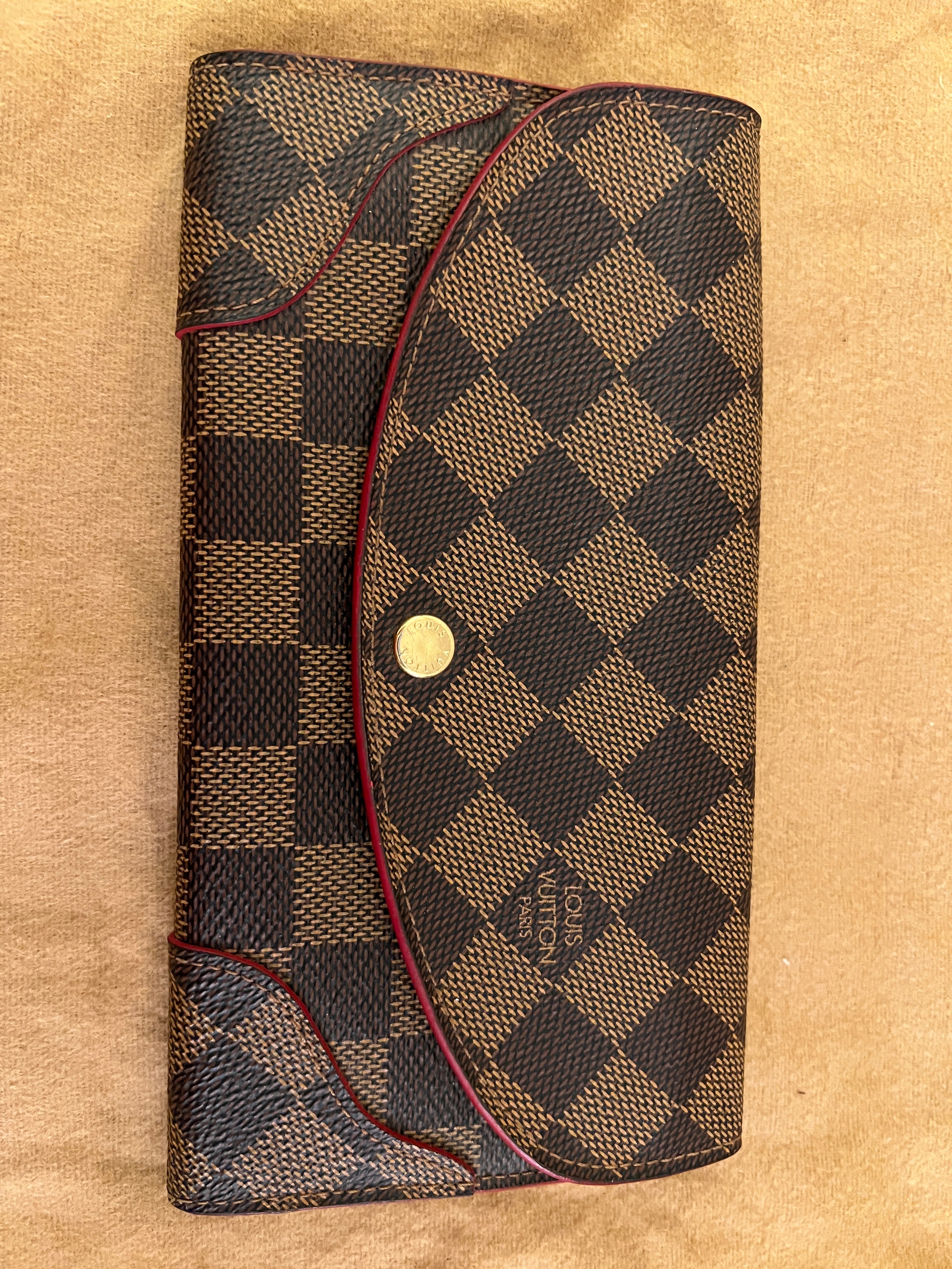 LOUIS VUITTON Portefeuille Caisse damier ebene / Vintage Caissa damier ebene Wallet