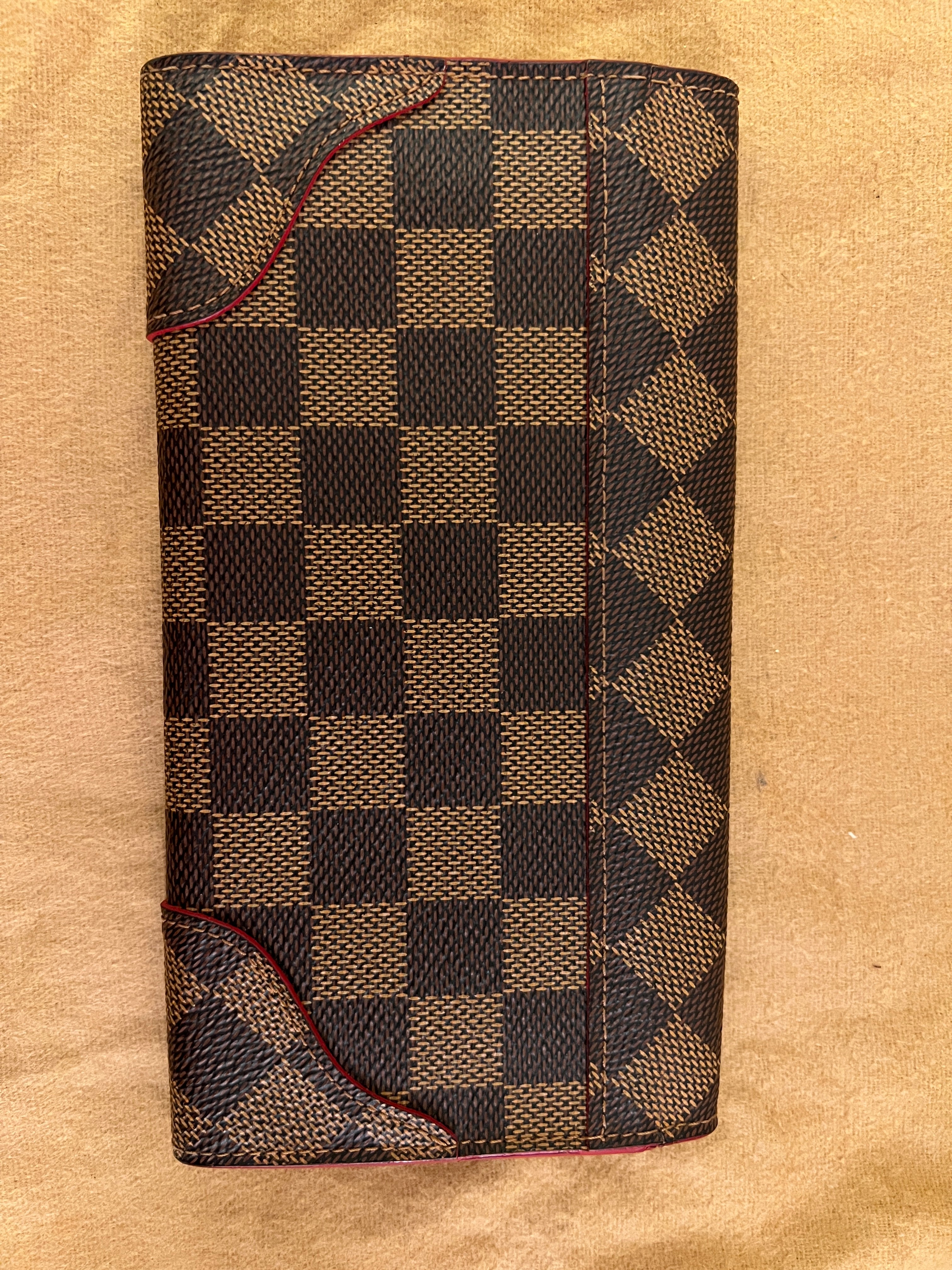 LOUIS VUITTON Portefeuille Caisse damier ebene / Vintage Caissa damier ebene Wallet