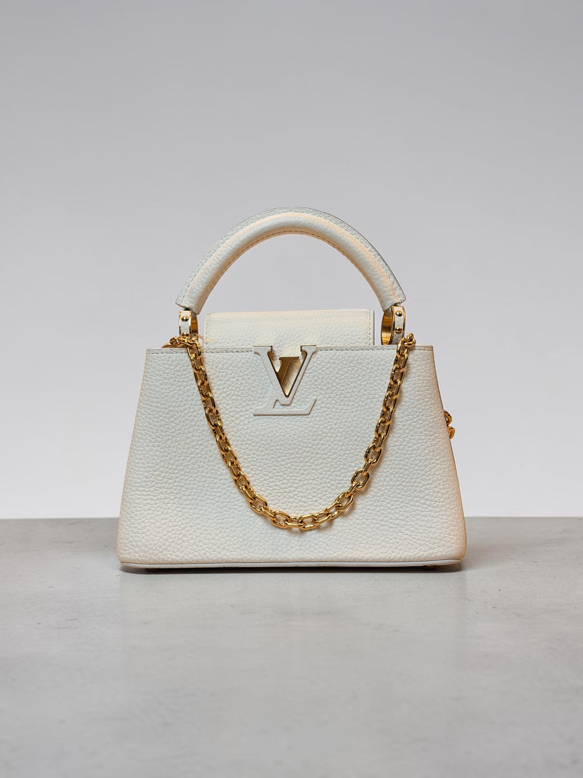 Louis Vuitton - Capucines Small - couleur perle