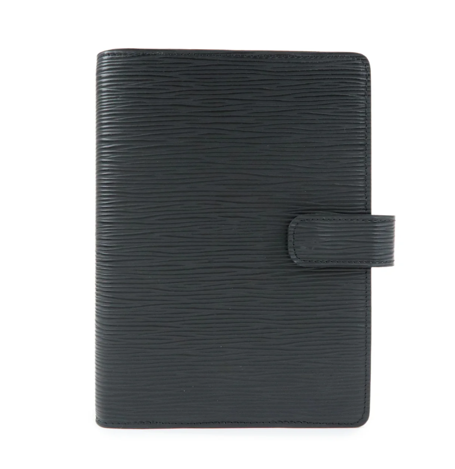 Louis Vuitton - Couverture Agenda MM Cuir épi noir