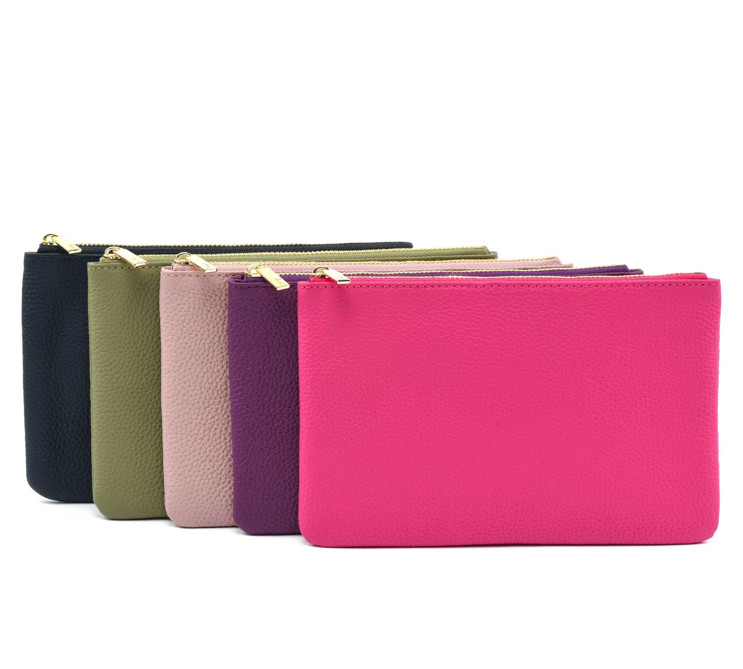 DRESSUPYOURPURSE | Pochette M Key cuir jaune grainé doré / Yellow M Key pouch grained leather gold-tone