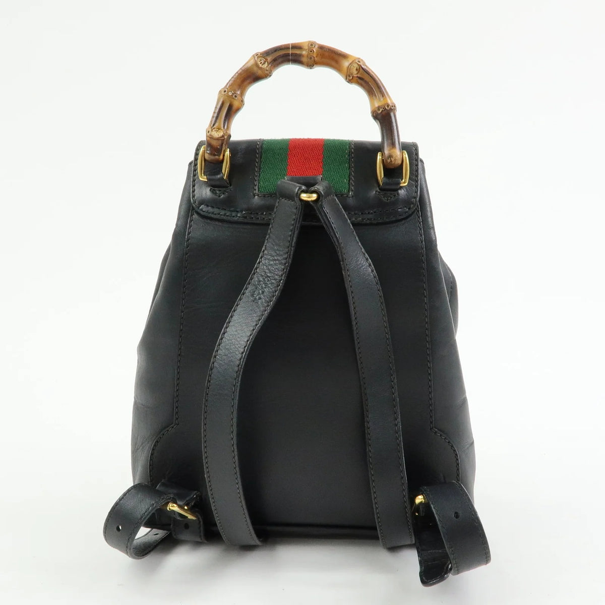 Gucci - Sac à dos en cuir bamboo web