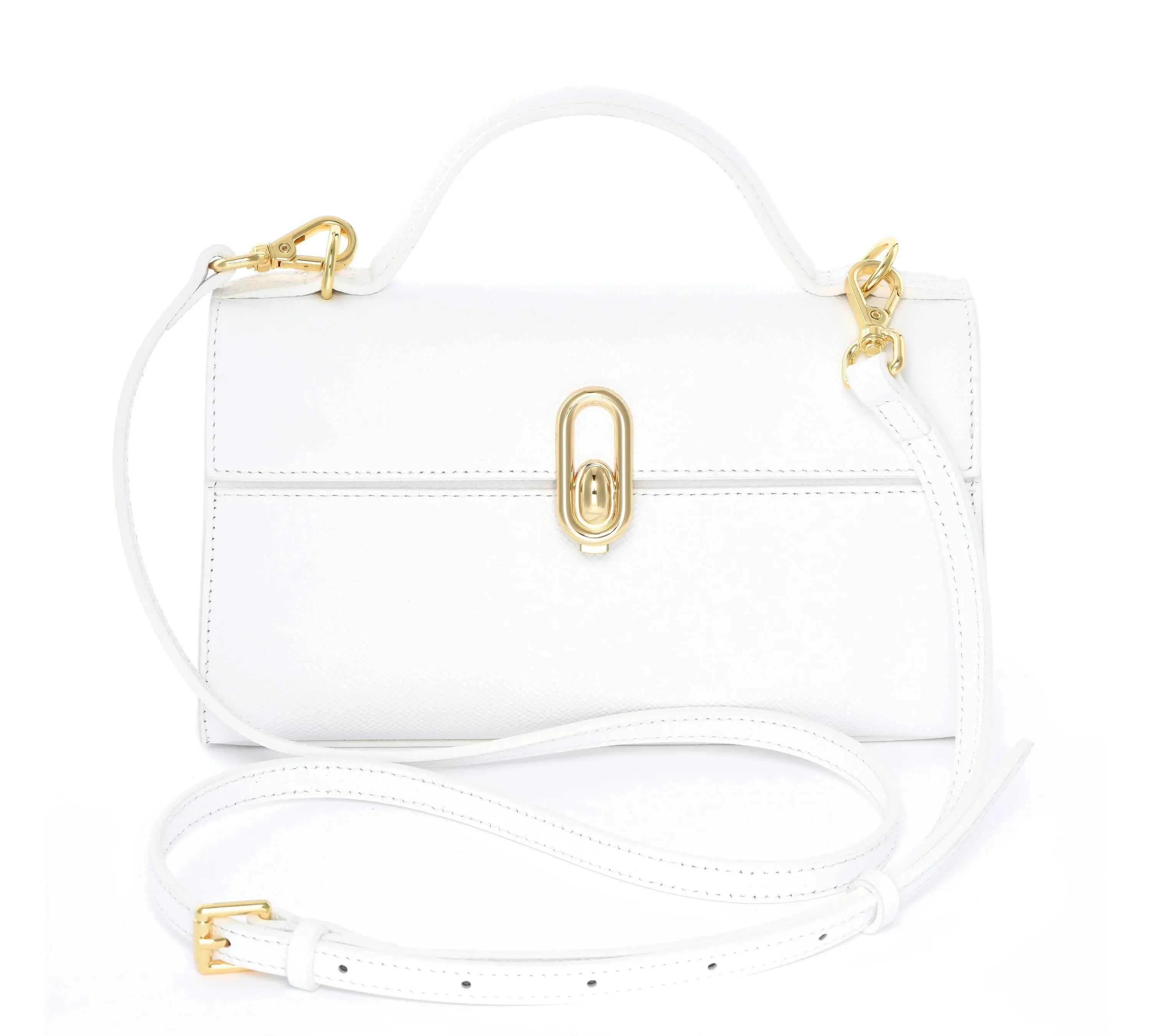 DRESSUPYOURPURSE | The Madison en cuir grainé Epsom WHITE