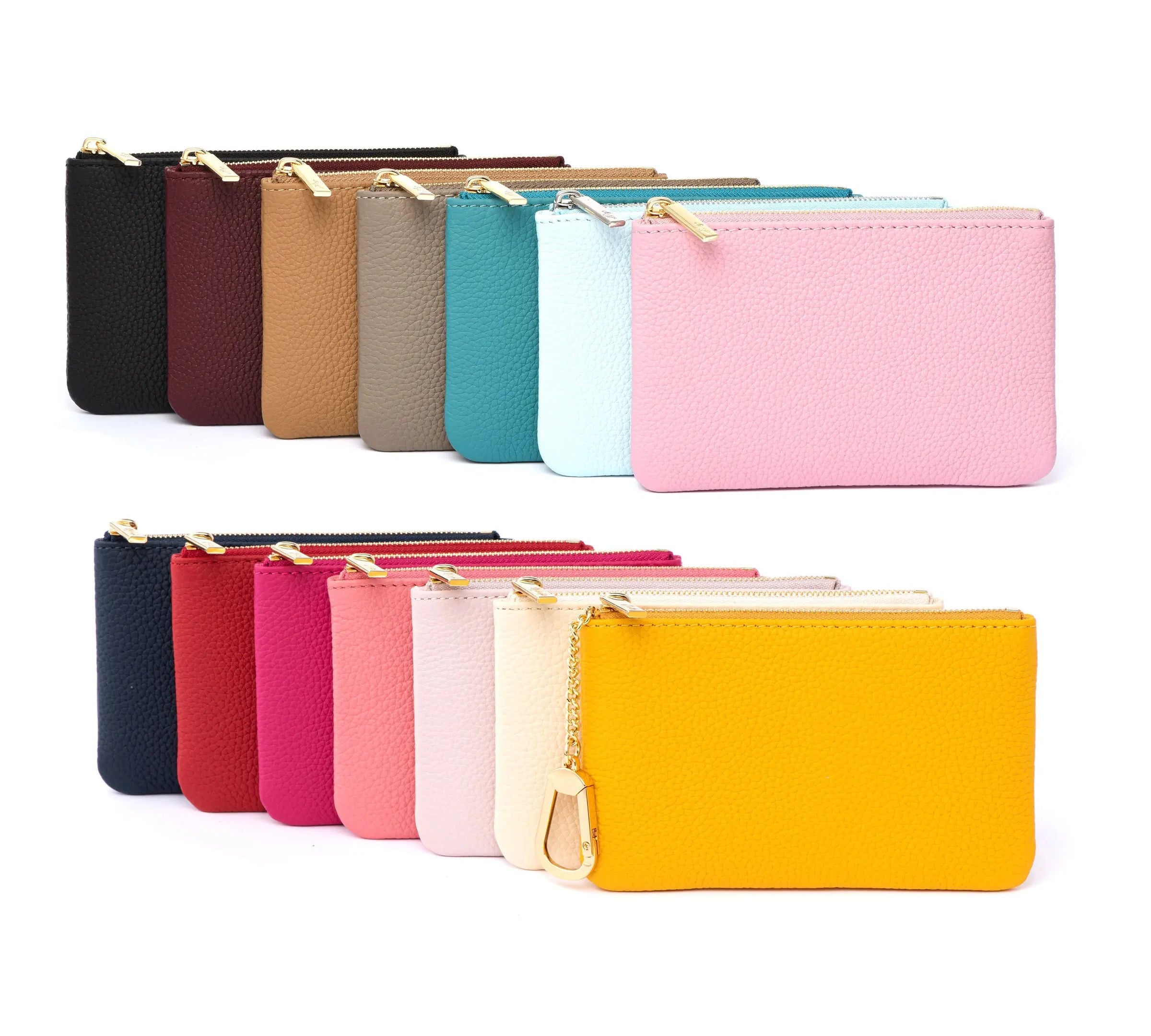 DRESSUPYOURPURSE | Pochette M Key cuir grainé doré
