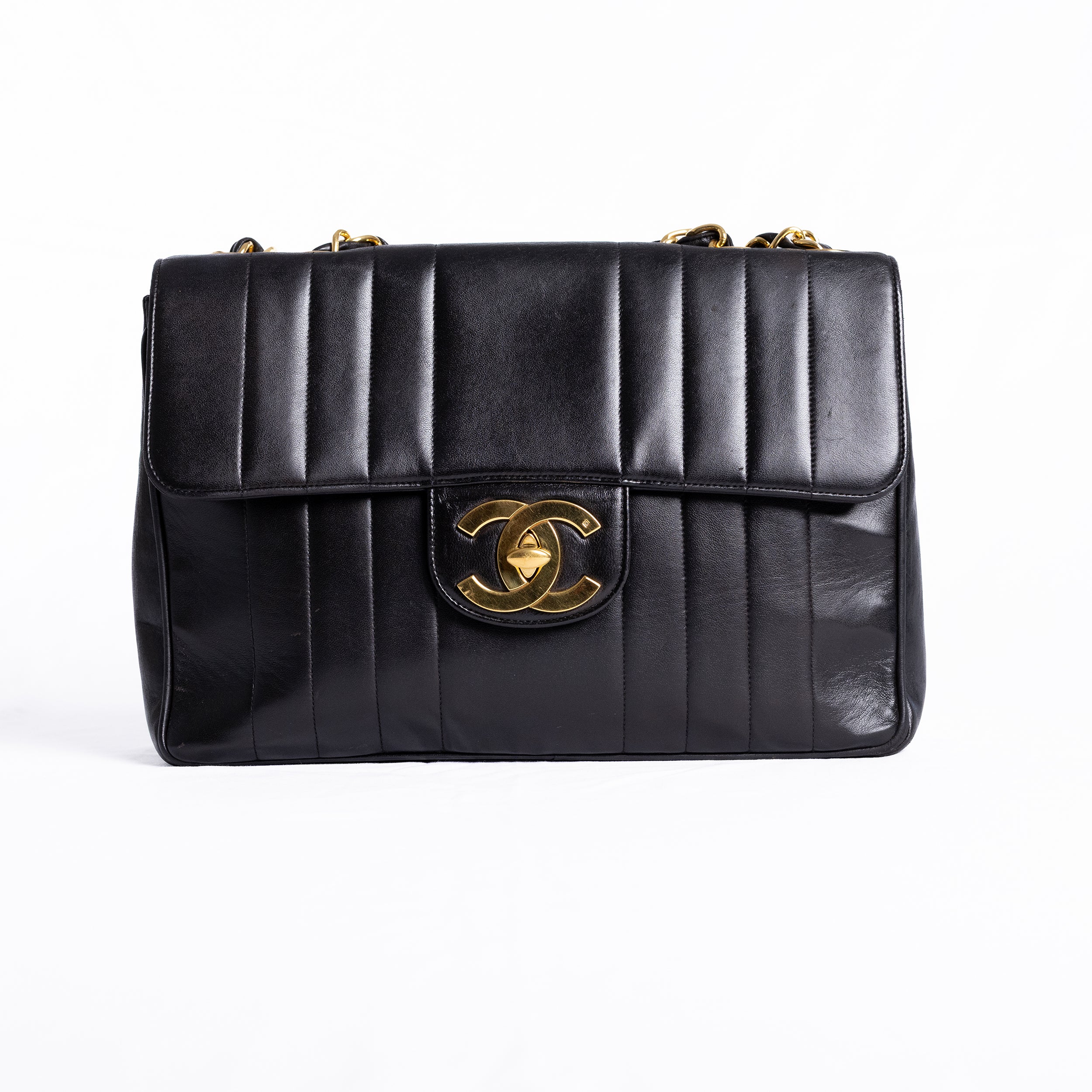 CHANEL Sac Mademoiselle Jumbo Lambskin + certificat Entrupy